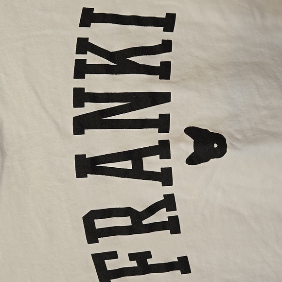 Franki, Francesca's, Sz 08, Crop Top, T-shirt Short Sleeve Tee, White, Logo - Picture 4 of 8